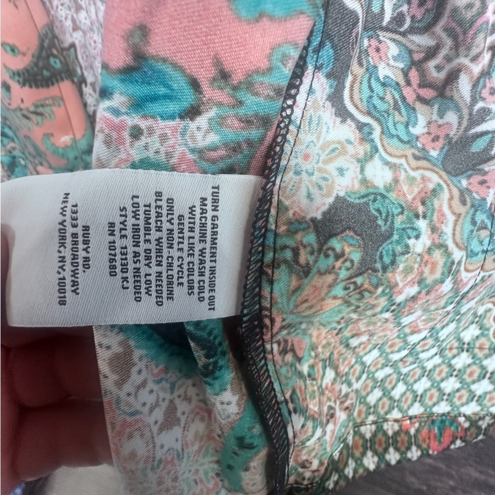Ruby Rd. Colorful Teal Gold Jacket - Picture 6 of 10